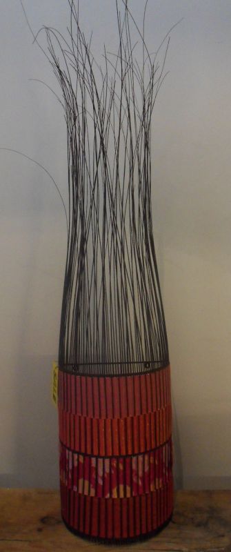 HALF ROUND ORGANZA WALL LAMP RED